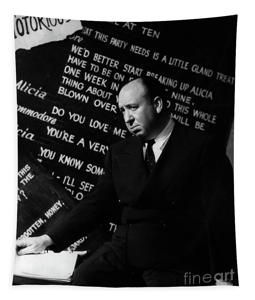 Alfred Hitchcock Tapestry featuring the photograph Notorious - Alfred Hitchcock by Doc Braham