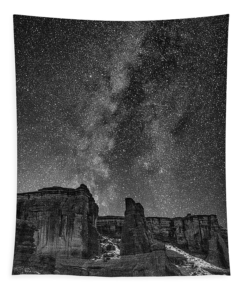 Astro Photography Tapestry featuring the photograph November Milky Way From Arches National Park by Dan Norris