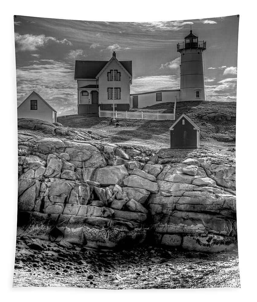 Fine Art Tapestry featuring the photograph Nubble Lighthouse by Robert Harris