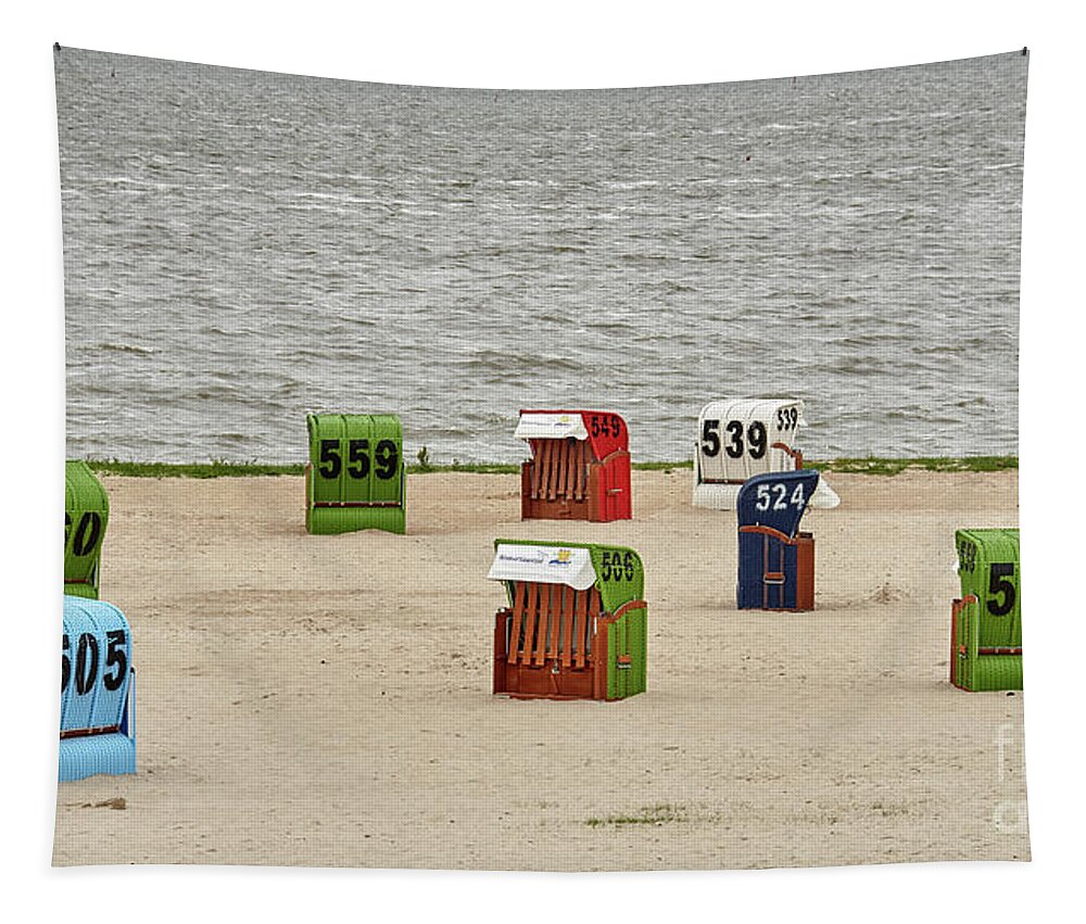 Nature Tapestry featuring the photograph Number beach by Matteo Del Grosso