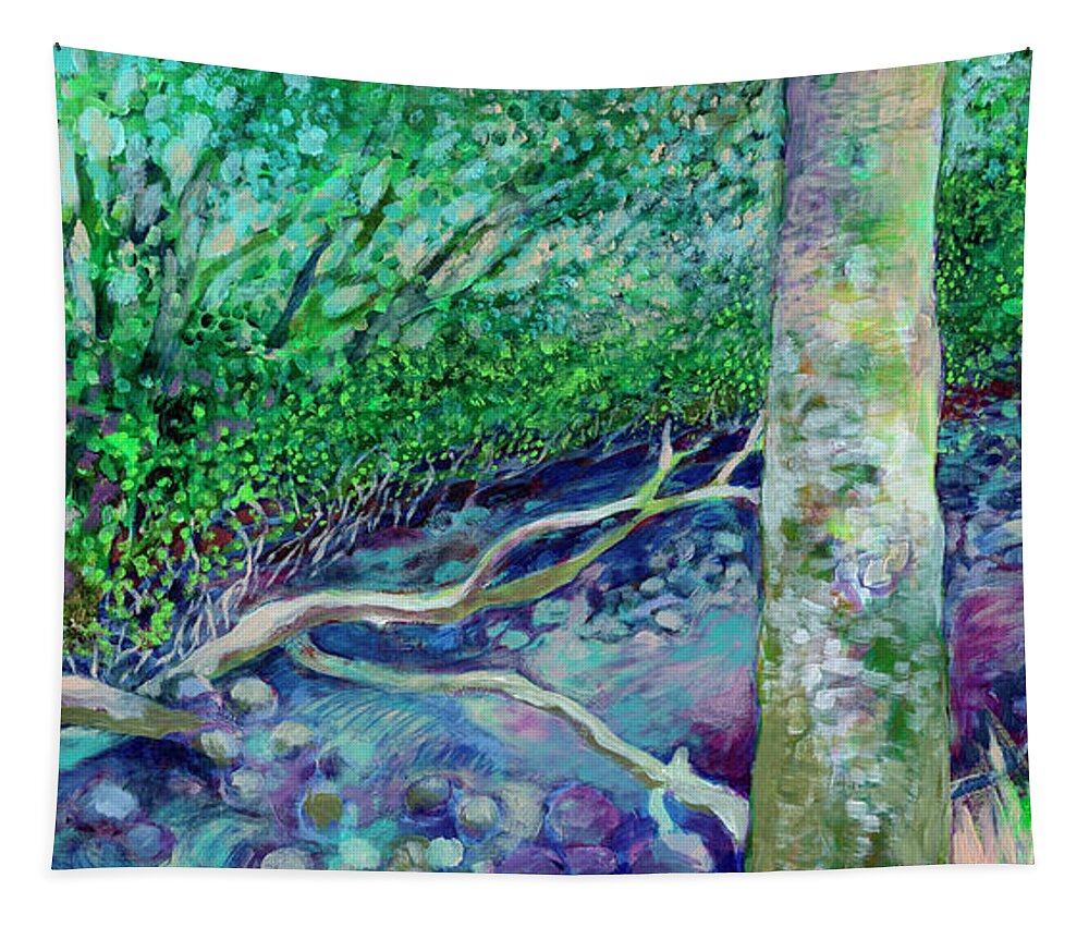 Summer Tapestry featuring the painting Oak Creek by Jennifer Lommers