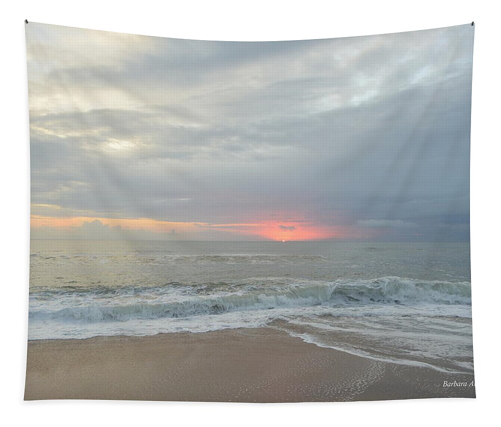 Obx Sunrise Tapestry featuring the photograph OBX Sunrise 9/23/18 by Barbara Ann Bell