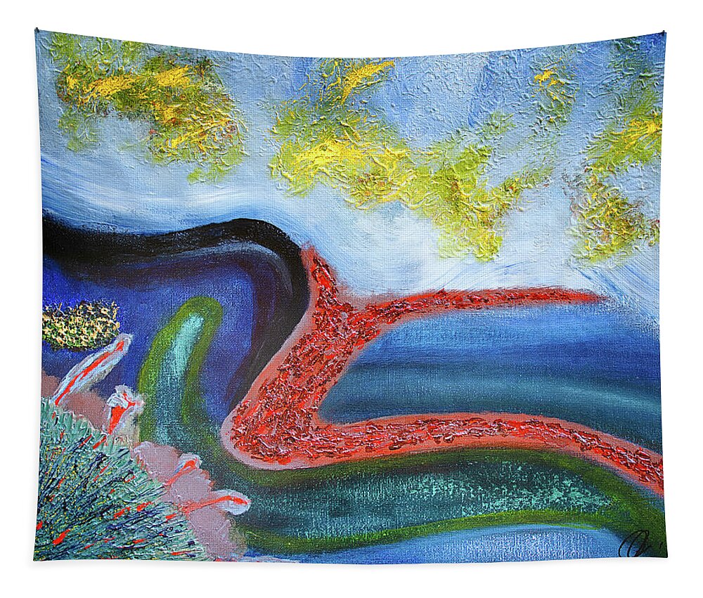 16 X 20 Inches Tapestry featuring the painting Ocean Dream by Jay Heifetz
