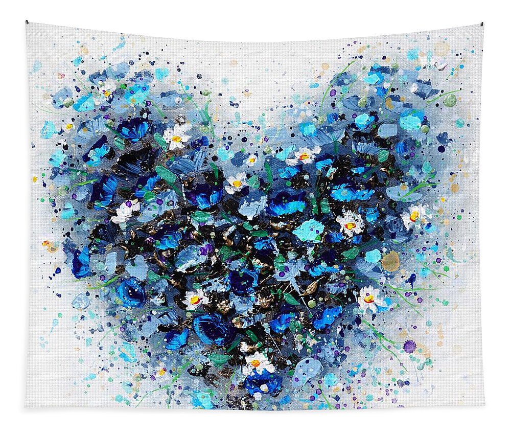 Heart Tapestry featuring the painting Ocean of Love by Amanda Dagg