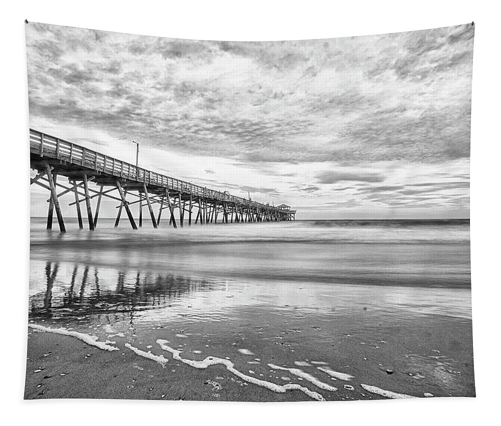 Fishing Pier Tapestry featuring the photograph Oceanana Fishing Pier - Atlantic Beach NC by Bob Decker
