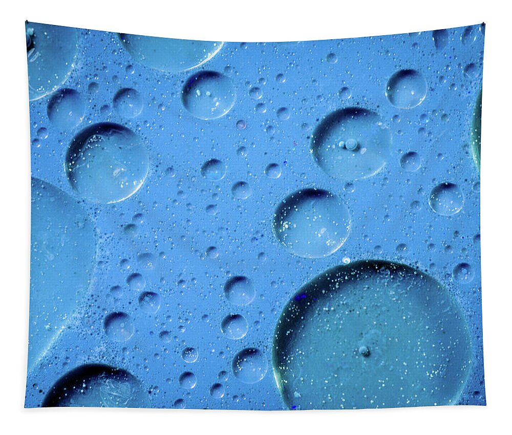 Water Tapestry featuring the photograph Oil on Water Droplets by John Williams