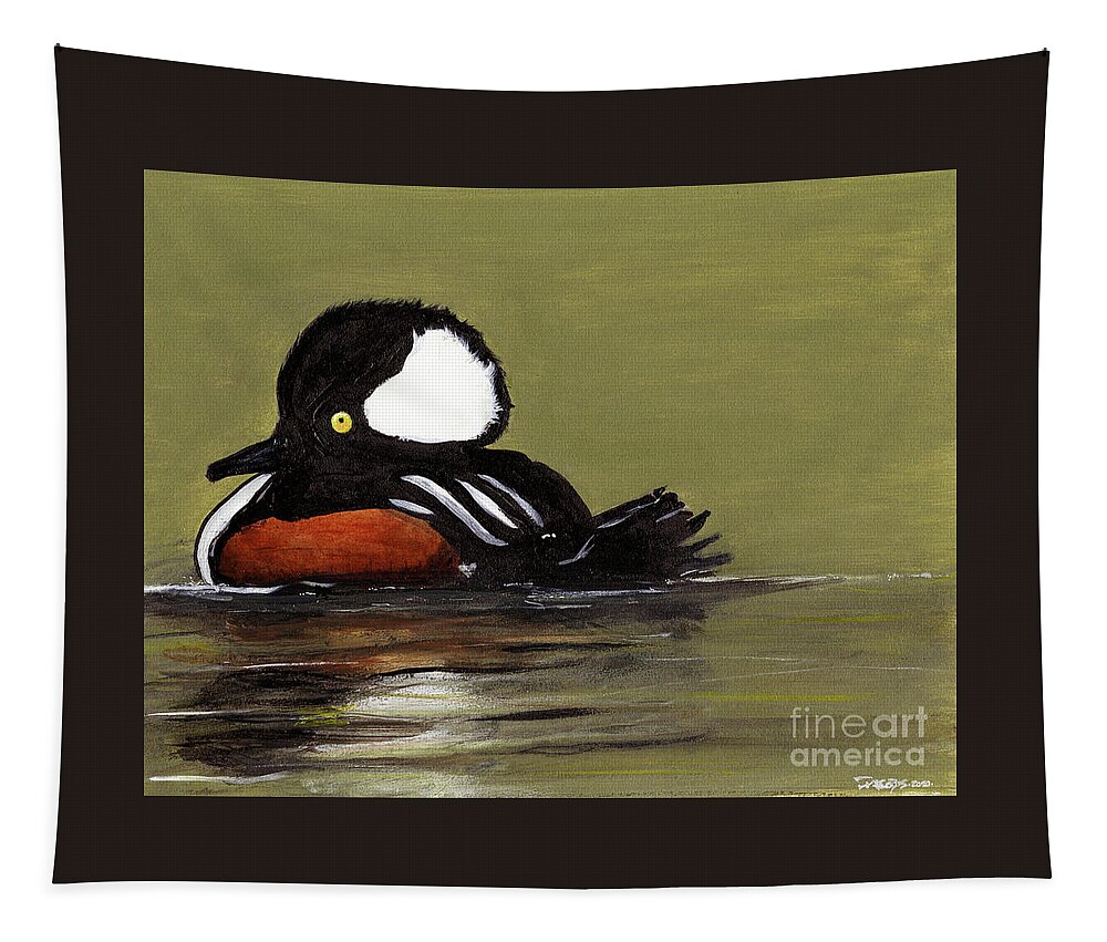 Ducks Tapestry featuring the painting Ol' Big Head by Kevin Scott Jacobs