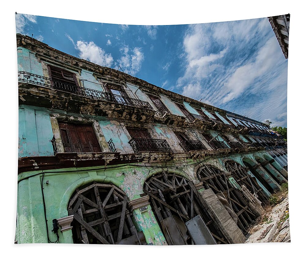 Cuba Tapestry featuring the photograph Old building. Havana. Cuba by Lie Yim