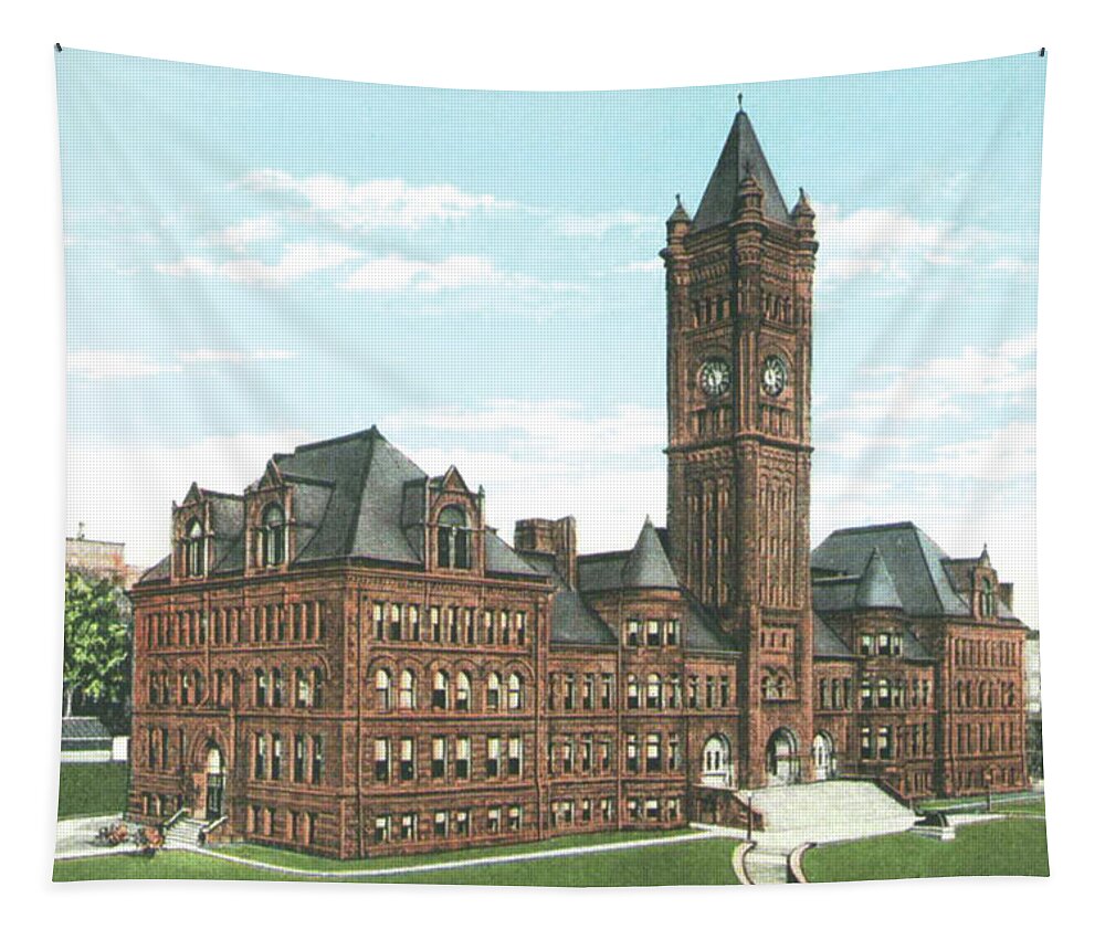 Duluth Tapestry featuring the photograph Old Central High School, Duluth by Zenith City Press