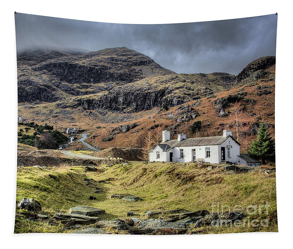 England Tapestry featuring the photograph Old Coniston Coppermines, Lake District by Tom Holmes
