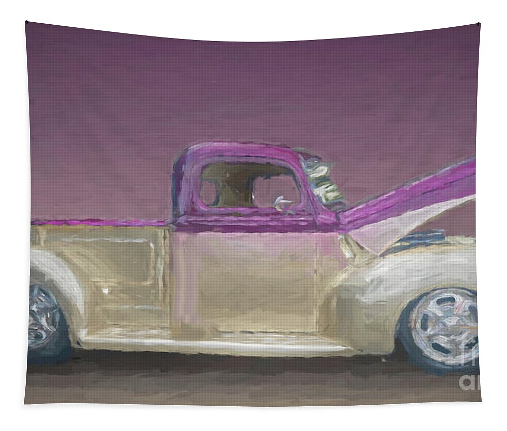 Ford Tapestry featuring the painting old Ford Pickup by Jim Hatch