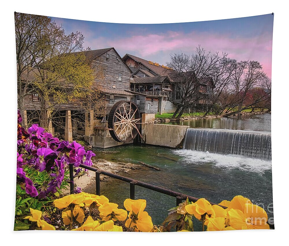 Mill Tapestry featuring the photograph Old Mill at Pigeon Forge II by Shelia Hunt