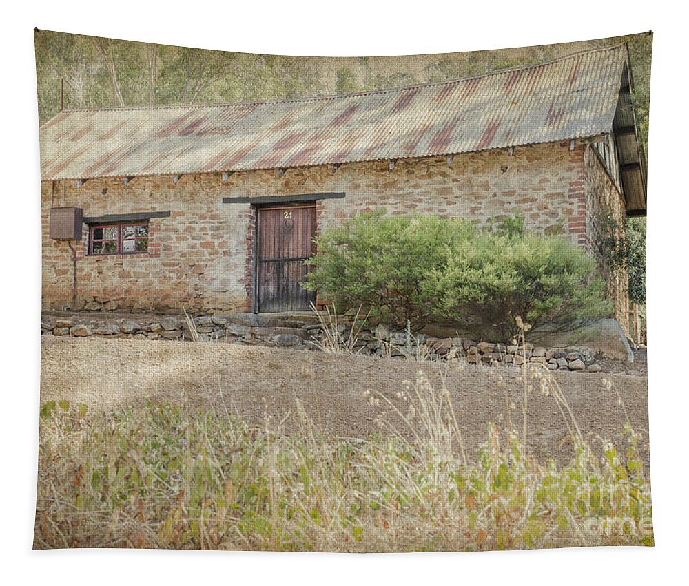 Stone Tapestry featuring the photograph Old Stone Cottage by Elaine Teague