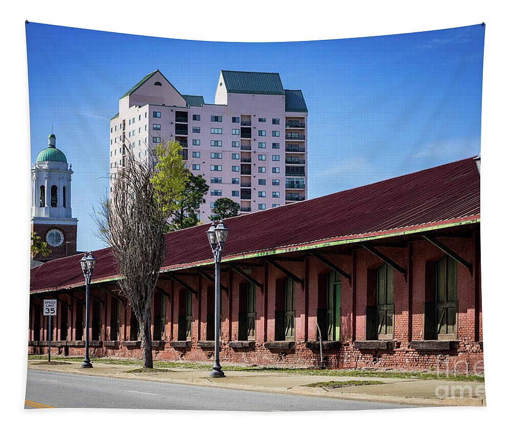 Augusta Tapestry featuring the photograph Old Train Depot - Augusta GA by Sanjeev Singhal