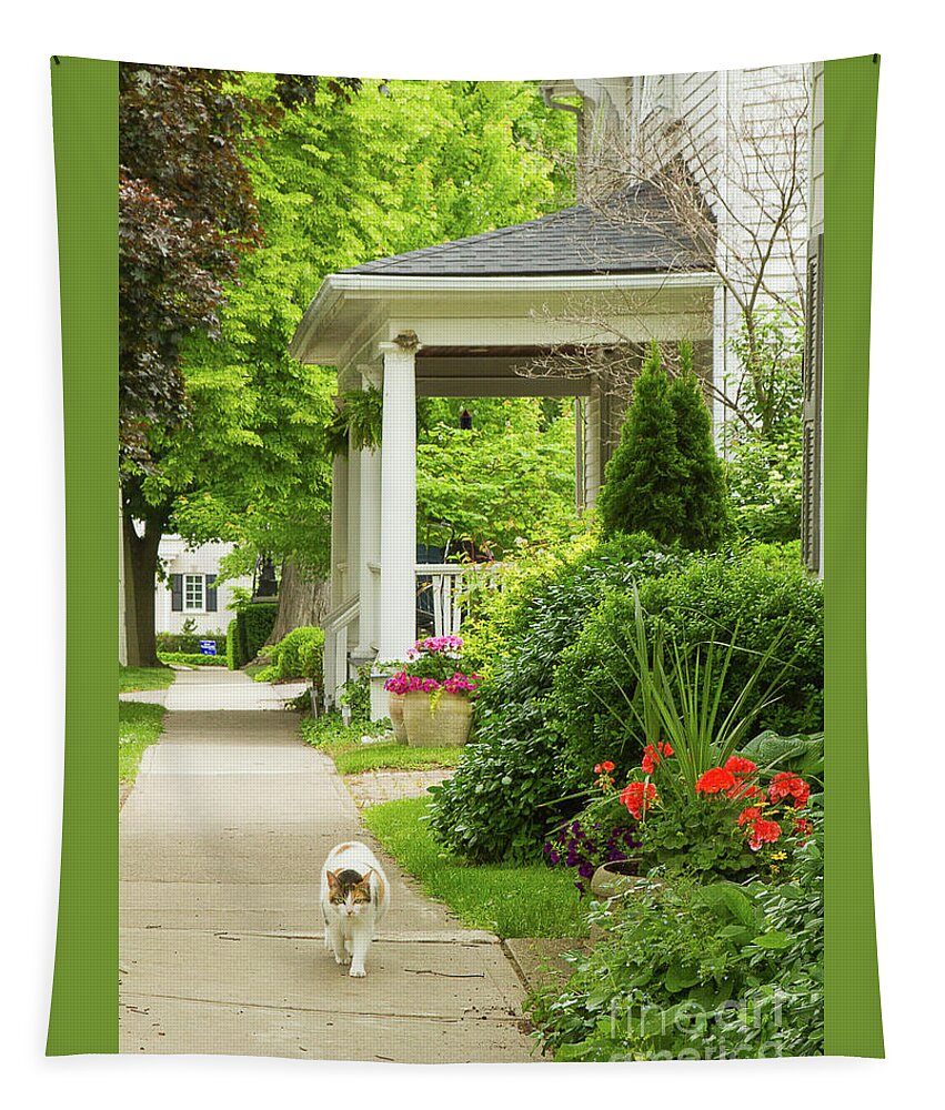 Flowers Tapestry featuring the photograph On the Garden Walk by Marilyn Cornwell