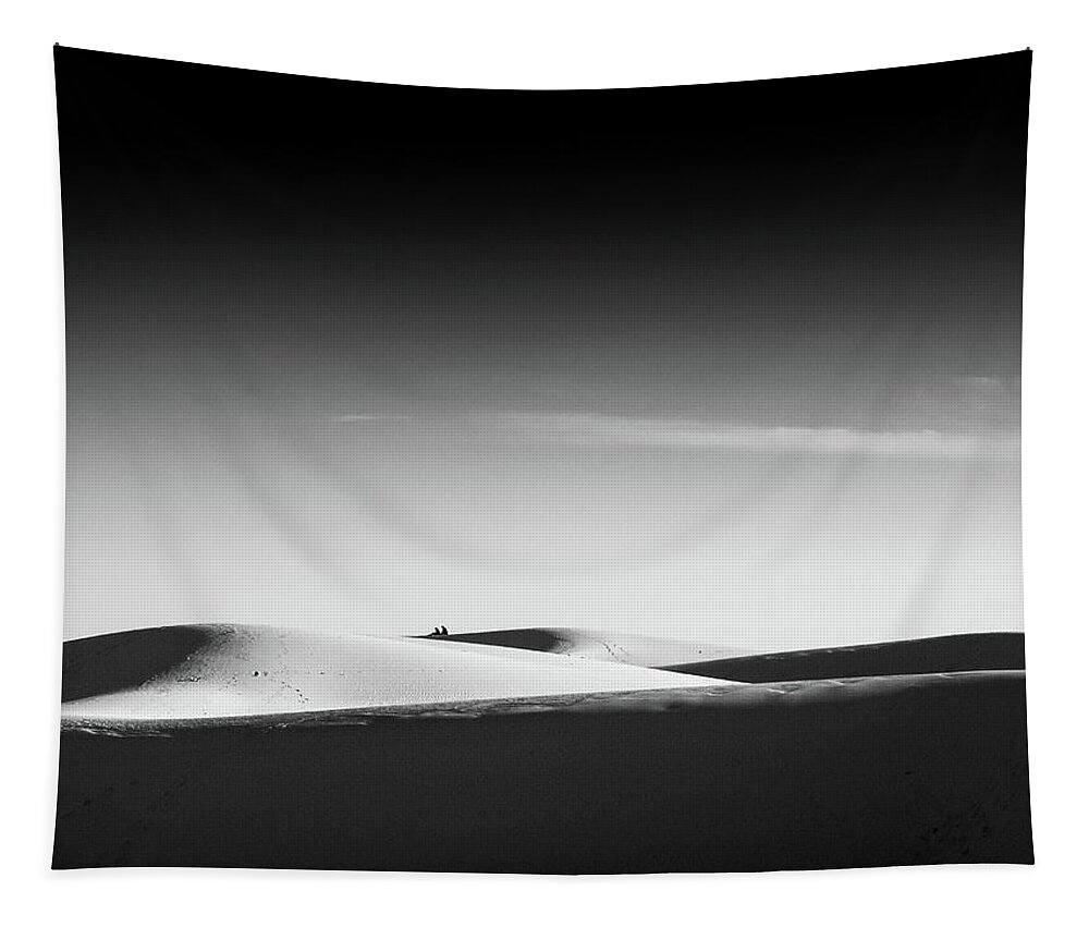 White Sands Tapestry featuring the photograph On the Sands by Mark Gomez