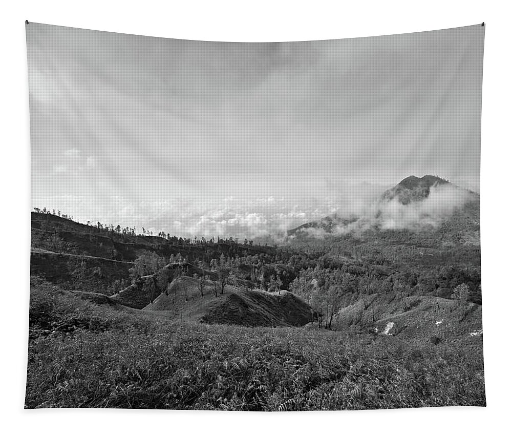 Ijen Tapestry featuring the photograph On the way to Kawa Ijen, Java. Indonesia by Lie Yim