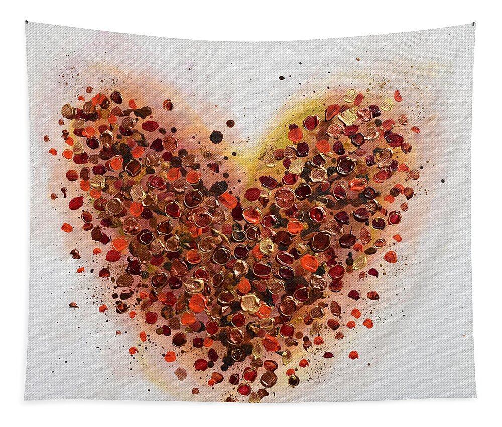 Heart Tapestry featuring the painting One Life by Amanda Dagg