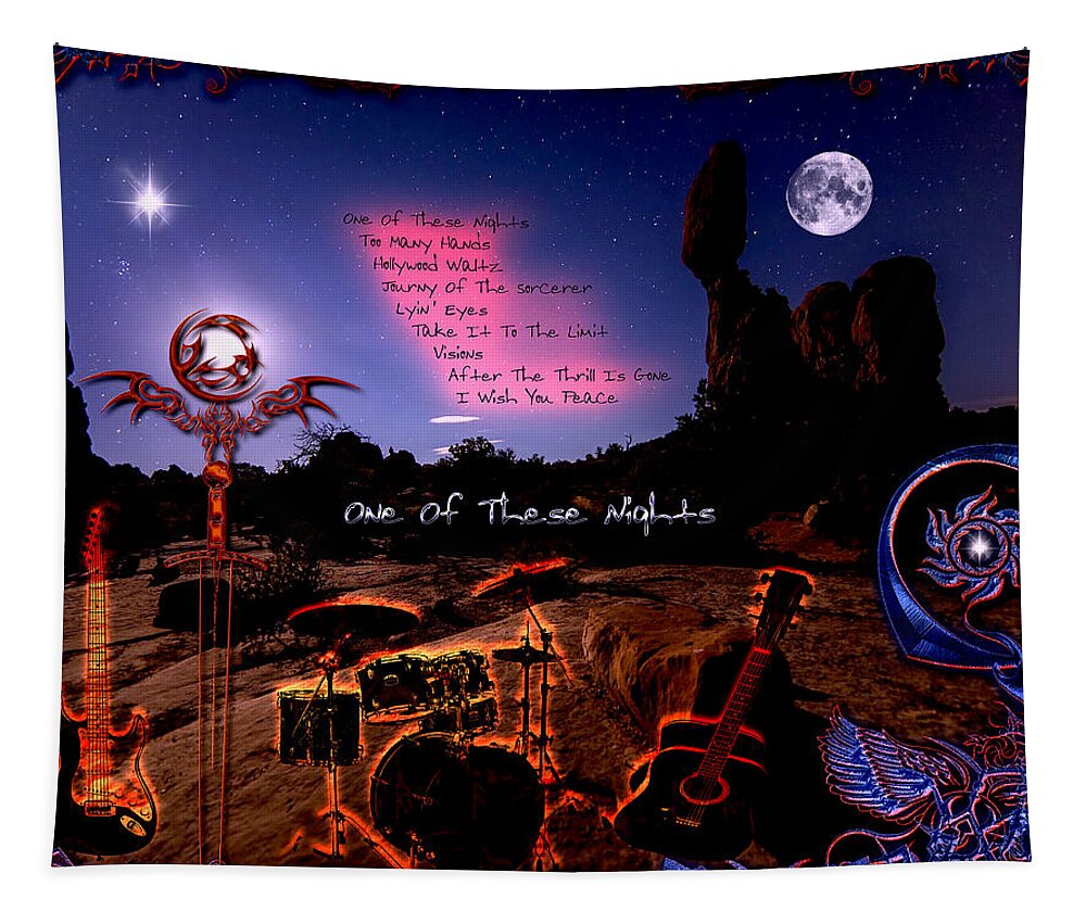 One Of These Nights Tapestry featuring the digital art One Of These Nights by Michael Damiani