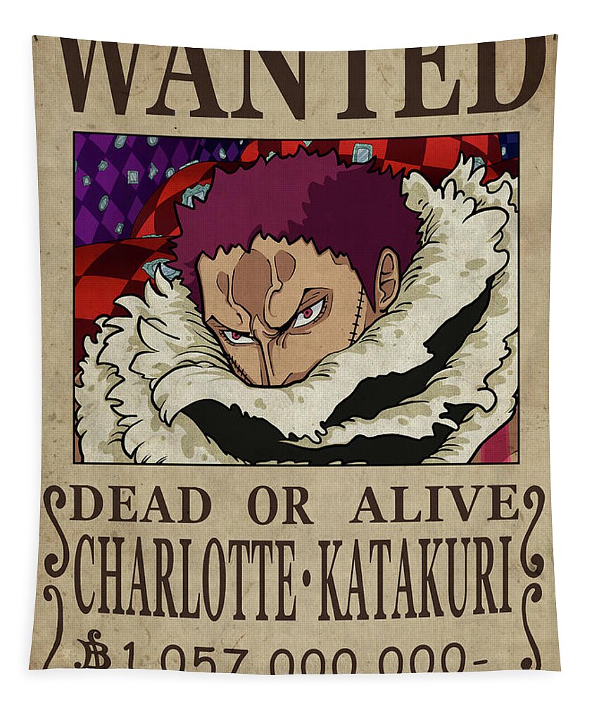 One Piece Wanted Poster - KATAKURI Tapestry