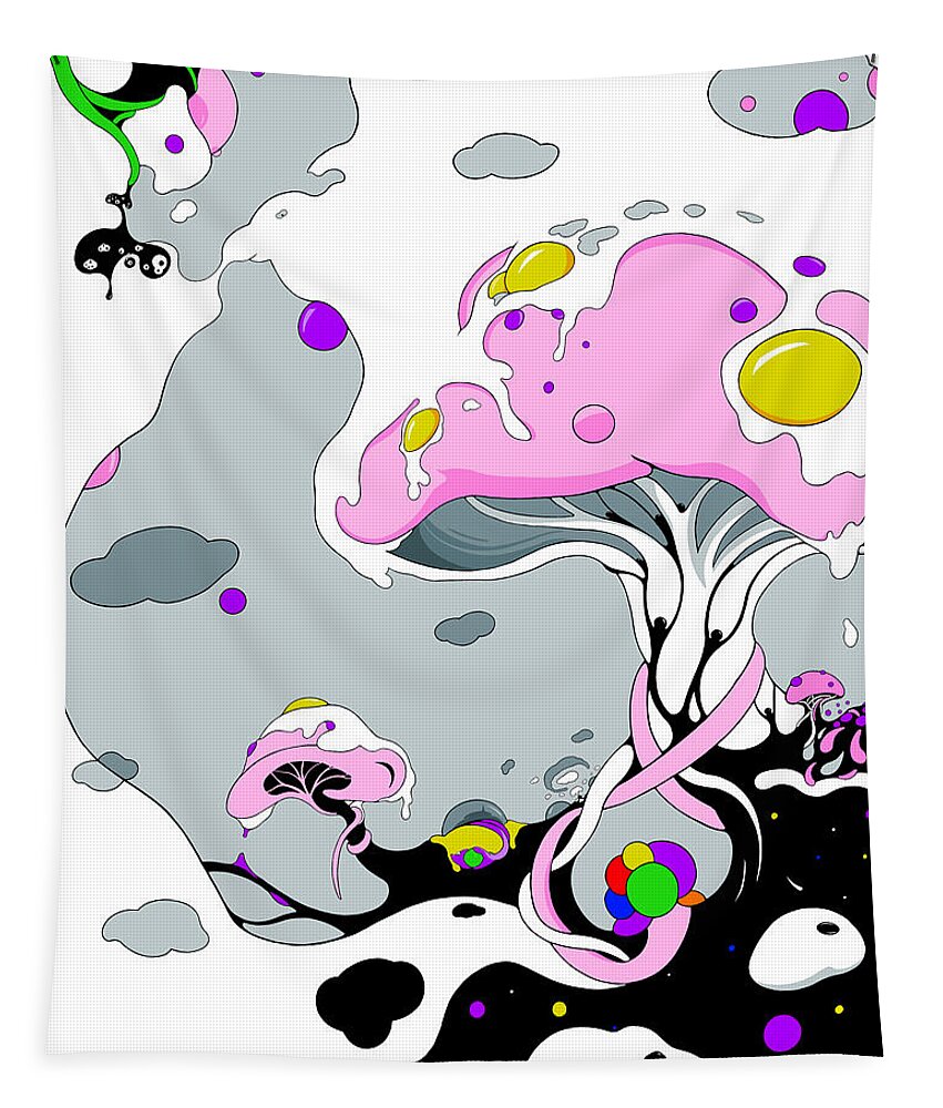 Mushrooms Tapestry featuring the digital art Oospore by Craig Tilley