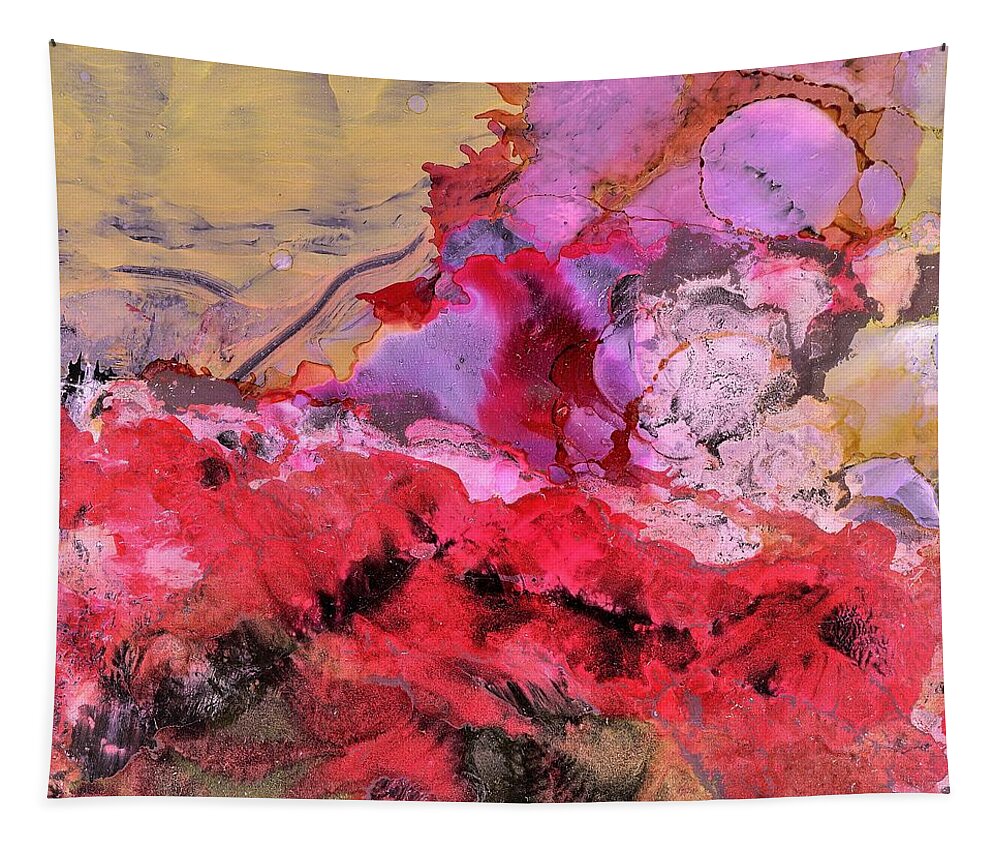 Bright Tapestry featuring the painting Optical Confusion by Angela Marinari