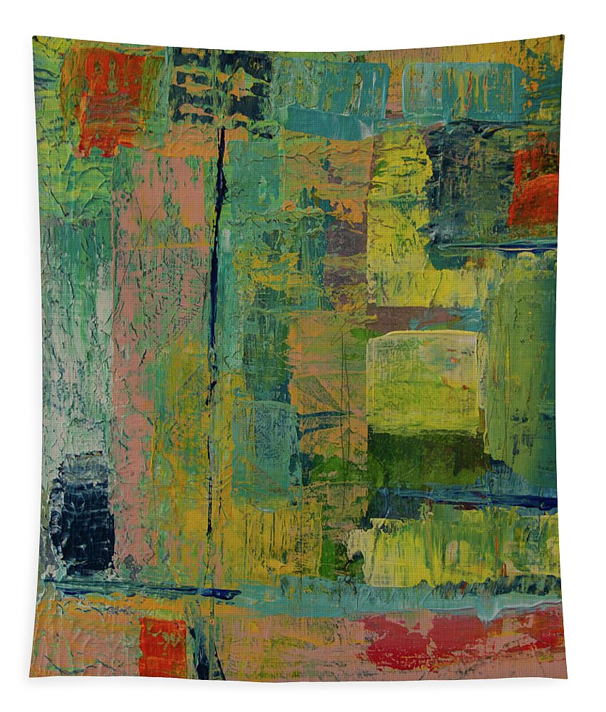 Mixed Media Tapestry featuring the mixed media Orange Zest by Julia Malakoff