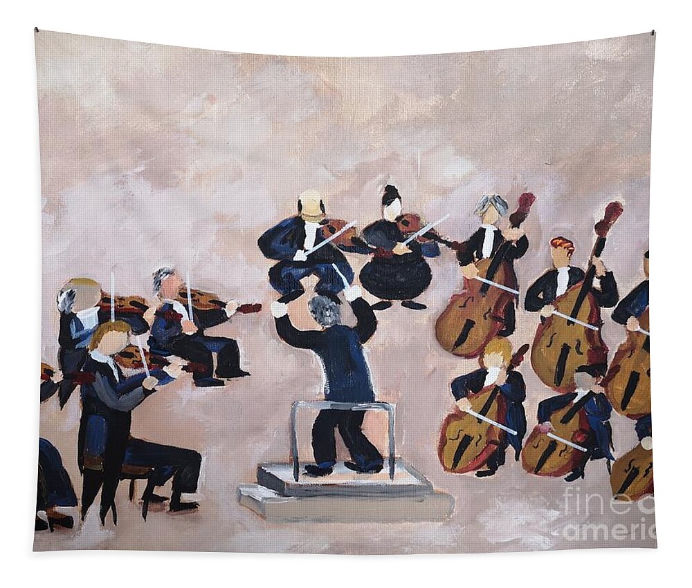 Toronto Symphony Orchestra Tapestry featuring the painting Orchestral Ring 2 by Jennylynd James