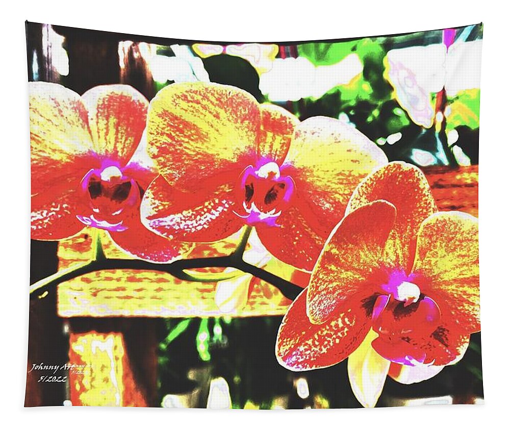 Orchids Tapestry featuring the photograph Orchids Have Fun by John Anderson