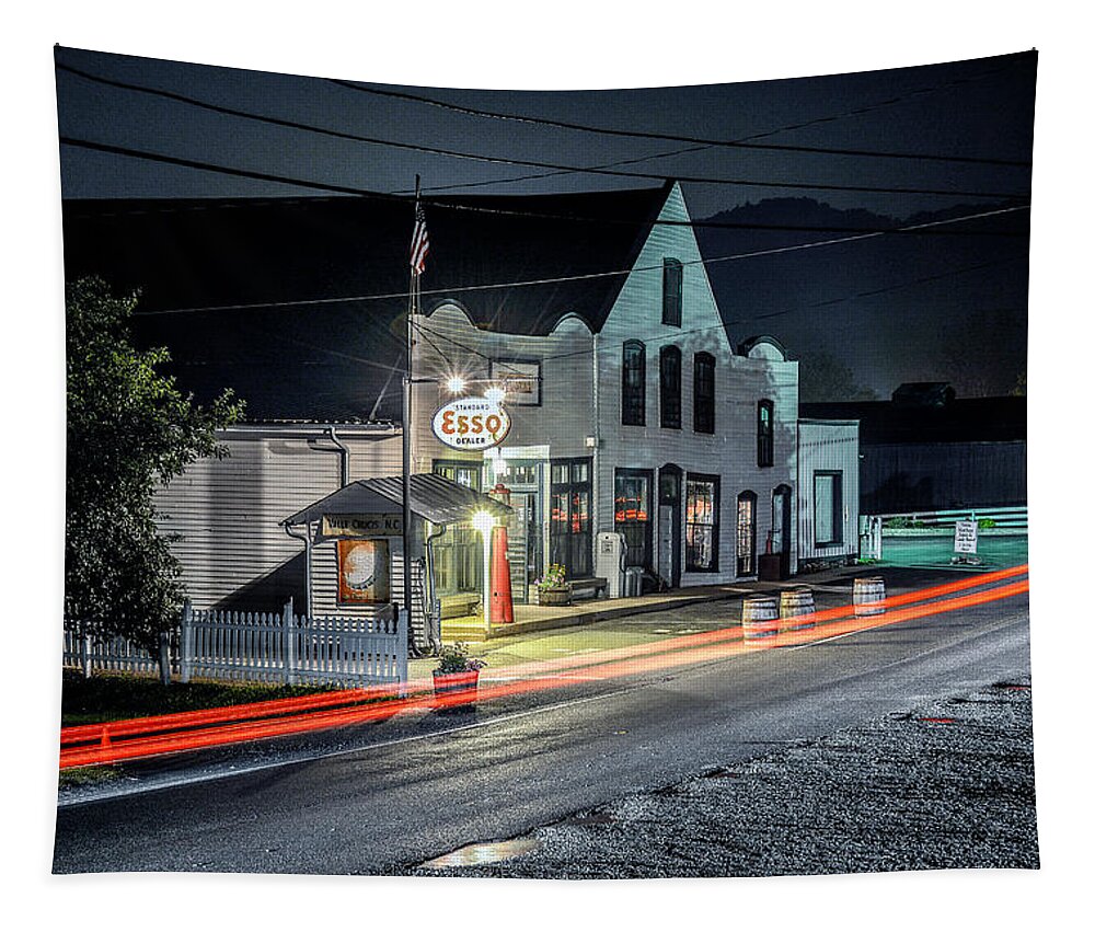 Original Tapestry featuring the photograph Original Mast General Store, Valle Crucis, NC by WAZgriffin Digital
