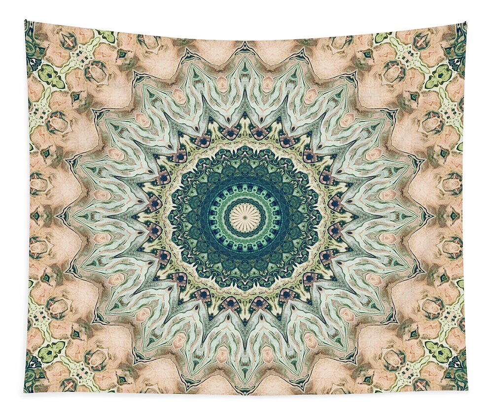Mandala Tapestry featuring the digital art Ornate Mandala Three by Phil Perkins