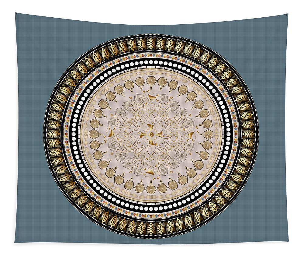 Mandala Tapestry featuring the digital art Ornativo Vero Circulus No 4202 by Alan Bennington