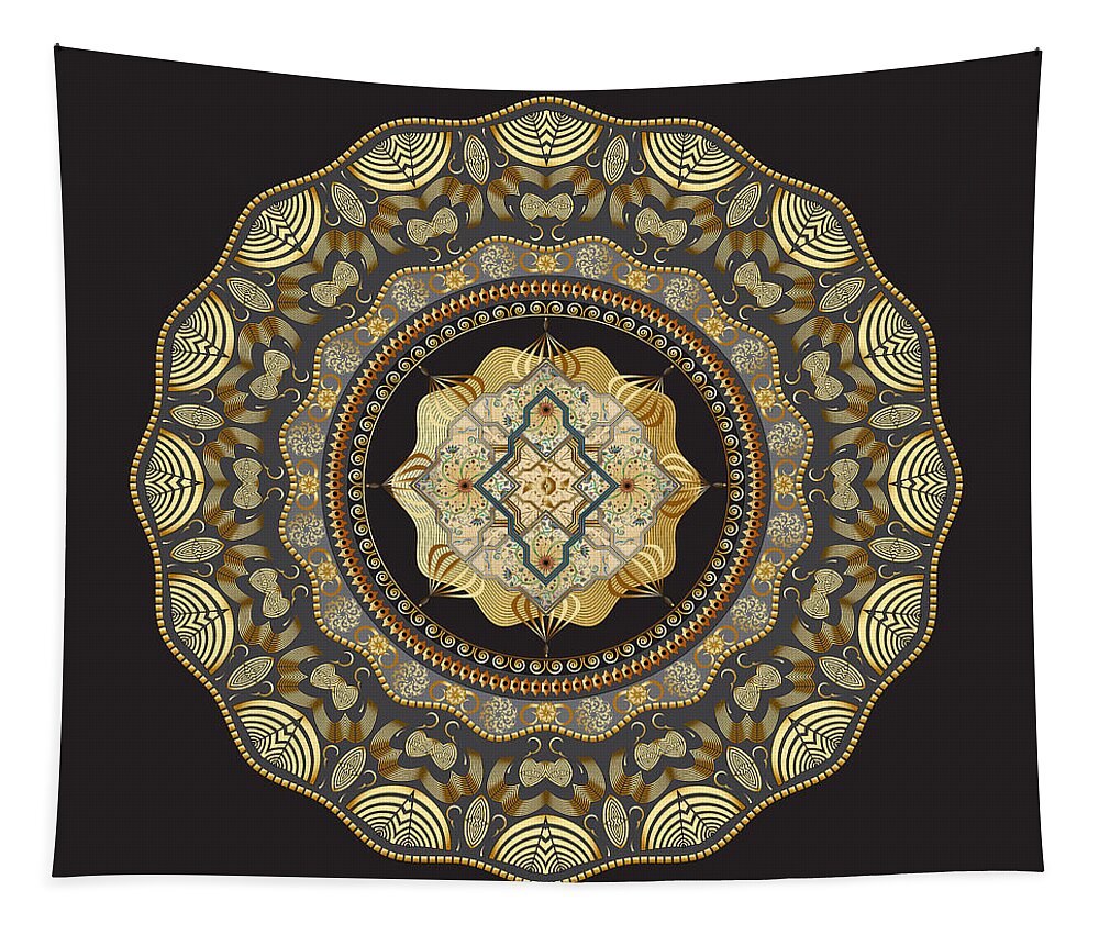 Mandala Graphic Design Tapestry featuring the digital art Ornativo Vero Circulus No 4278 by Alan Bennington