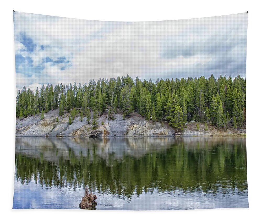 Yellowstone Tapestry featuring the photograph Otter Creek Reflection by CR Courson