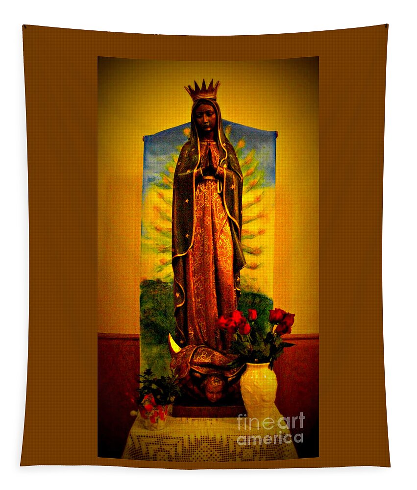 Lomography Tapestry featuring the photograph Our Lady of Guadalupe - Lomography by Frank J Casella