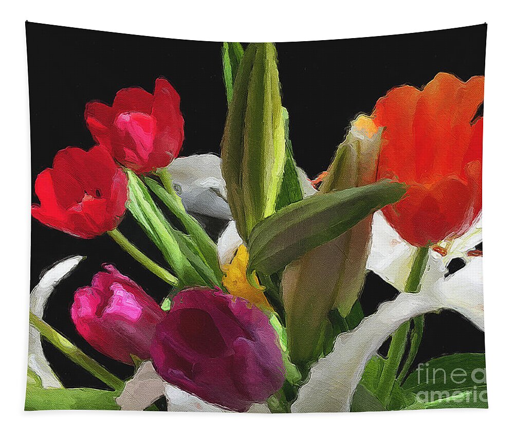 Tulips Tapestry featuring the photograph Out of the Darkness...Light by Brian Watt