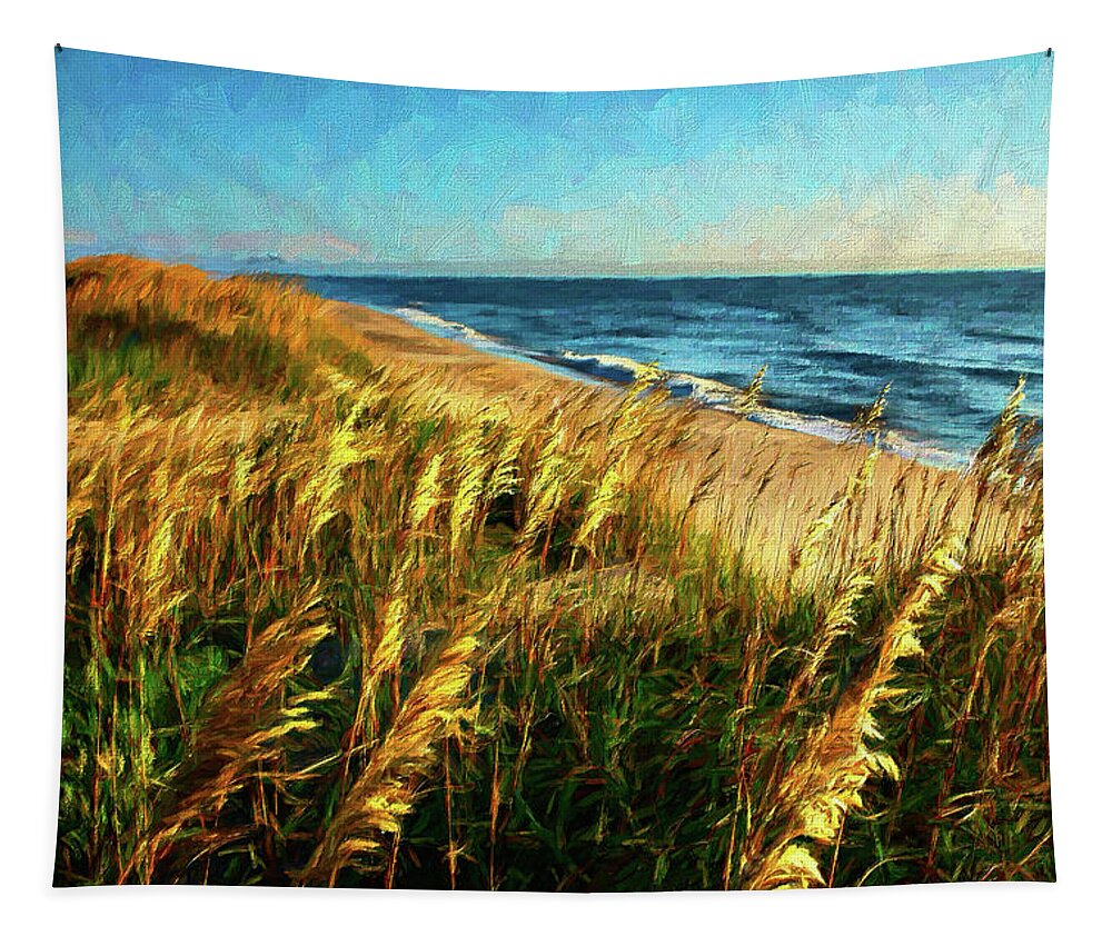 North Carolina Tapestry featuring the photograph Outer Banks View AP by Dan Carmichael