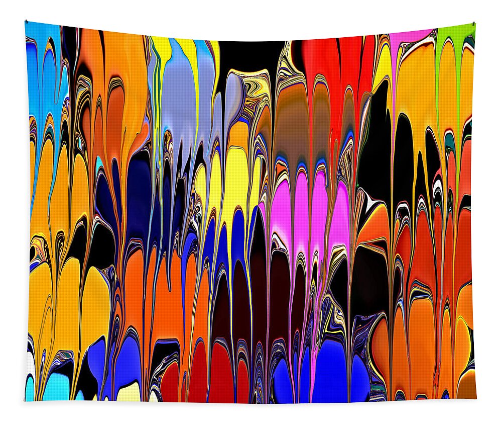 Colorful Tapestry featuring the digital art Over Flowing Colors by Loxi Sibley