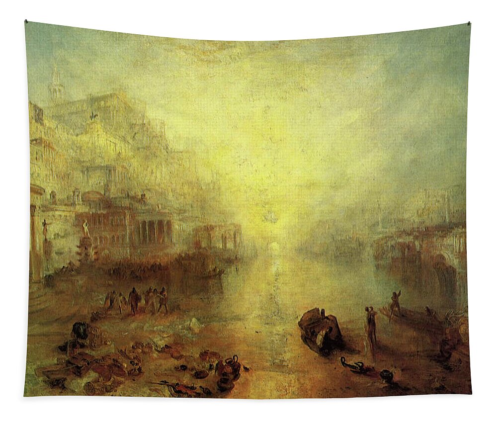 Ovid Tapestry featuring the painting Ovid Banished from Rome by Joseph Mallord William Turner