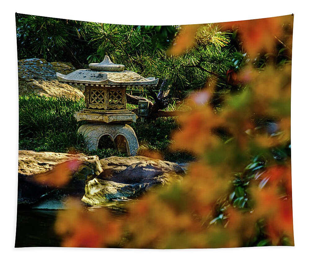 Red Maple Leaf Tapestry featuring the photograph Pagoda Maple by Johnny Boyd