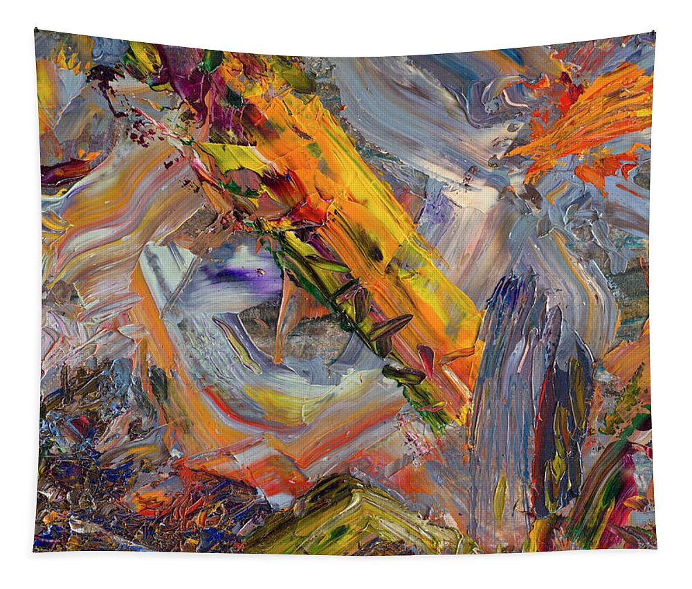 Abstract Tapestry featuring the painting Paint Number 44 by James W Johnson