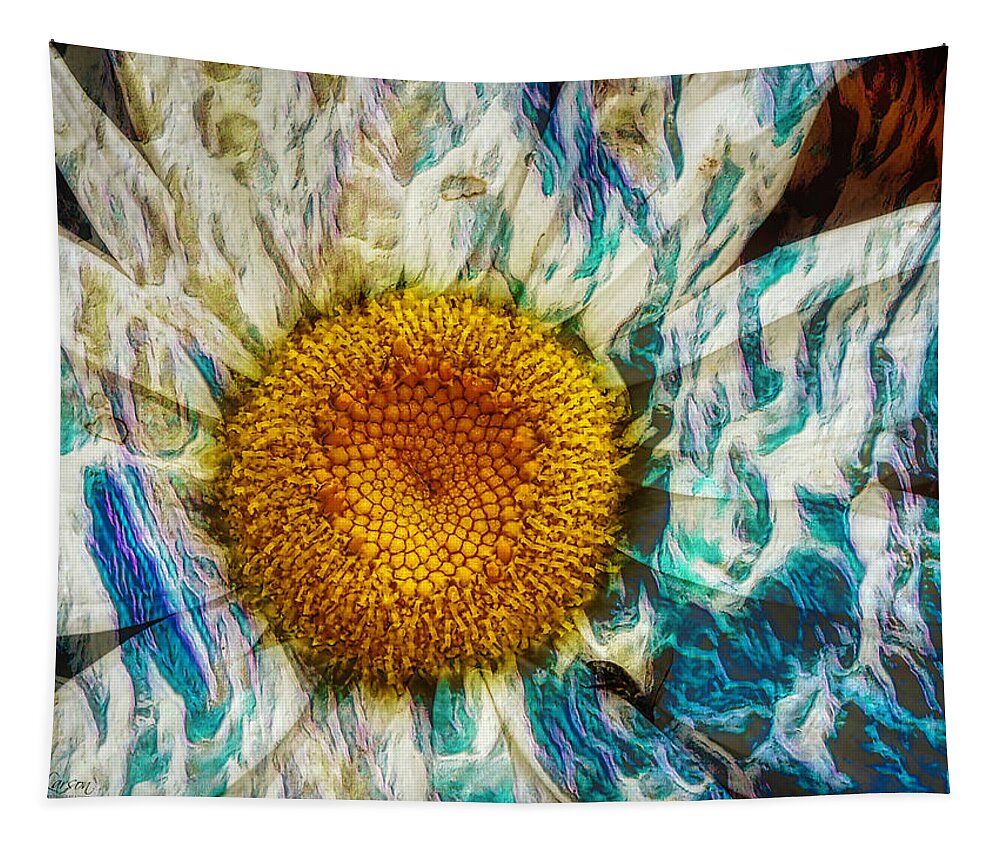 Bronze Tapestry featuring the photograph Painted Daisy by Kelly Larson