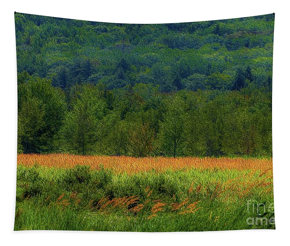 Acadia National Park Tapestry featuring the digital art Painted Meadow by Patti Powers