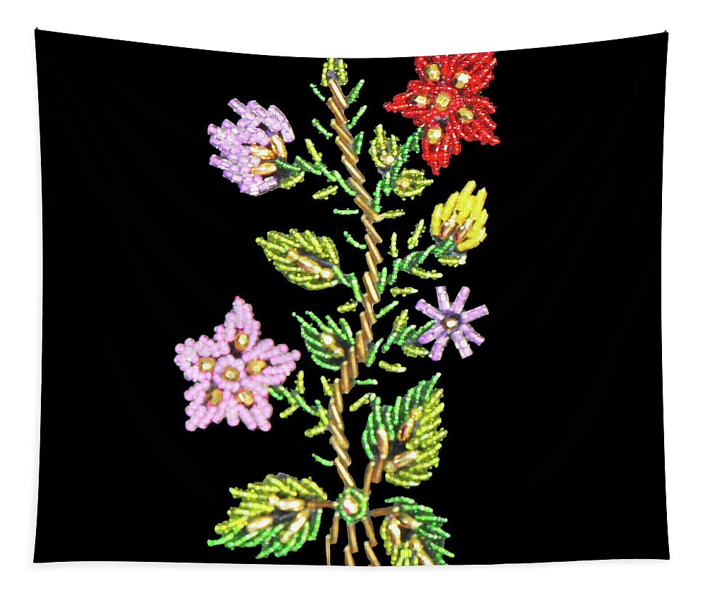 Palestine Tapestry featuring the photograph Palestinian Red and Pink Flowers by Munir Alawi
