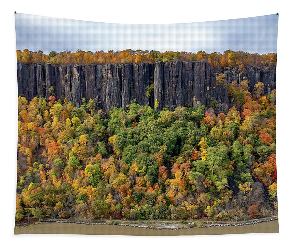 Autumn Tapestry featuring the photograph Palisade Cliffs in Autumn 3 by Kevin Suttlehan