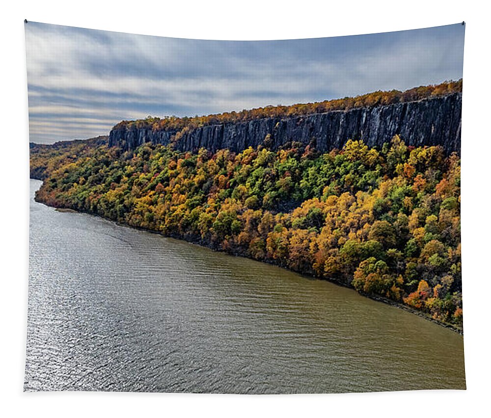 Autumn Tapestry featuring the photograph Palisade Cliffs in Autumn by Kevin Suttlehan