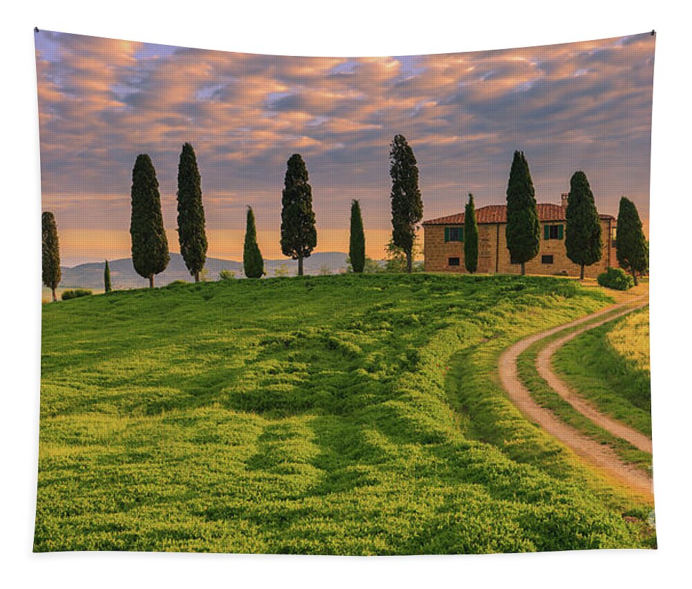 Italy Tapestry featuring the photograph Panorama from I Cipressini by Henk Meijer Photography