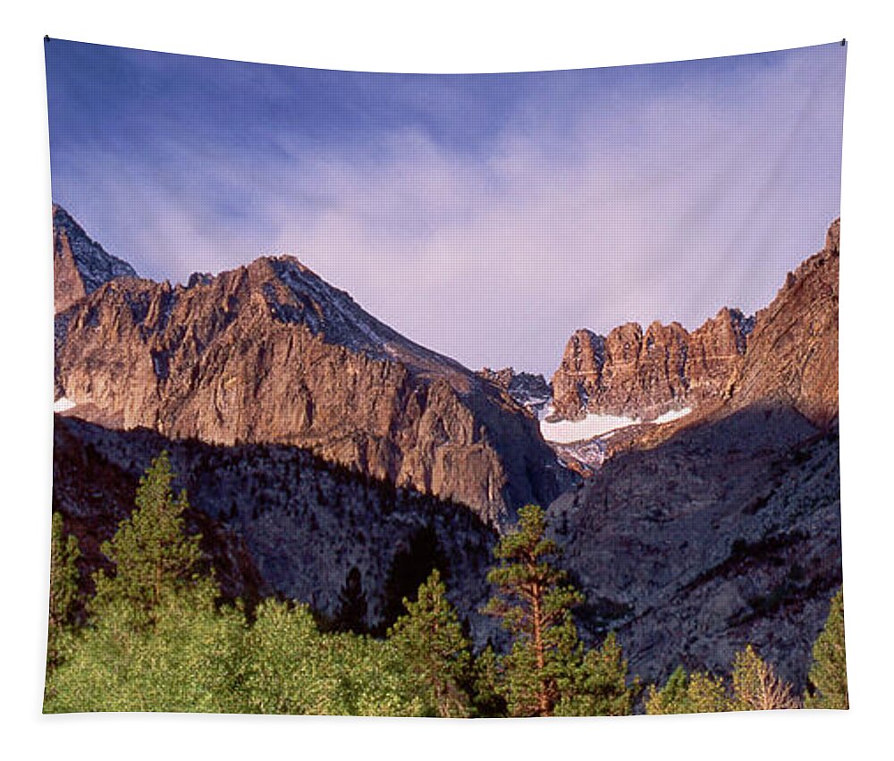 Dave Welling Tapestry featuring the photograph Panoramic View Middle Palisades Glacier Eastern Sierra by Dave Welling