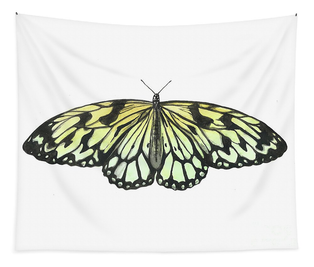 Butterfly Tapestry featuring the painting Paper Kite Butterfly by Pamela Schwartz