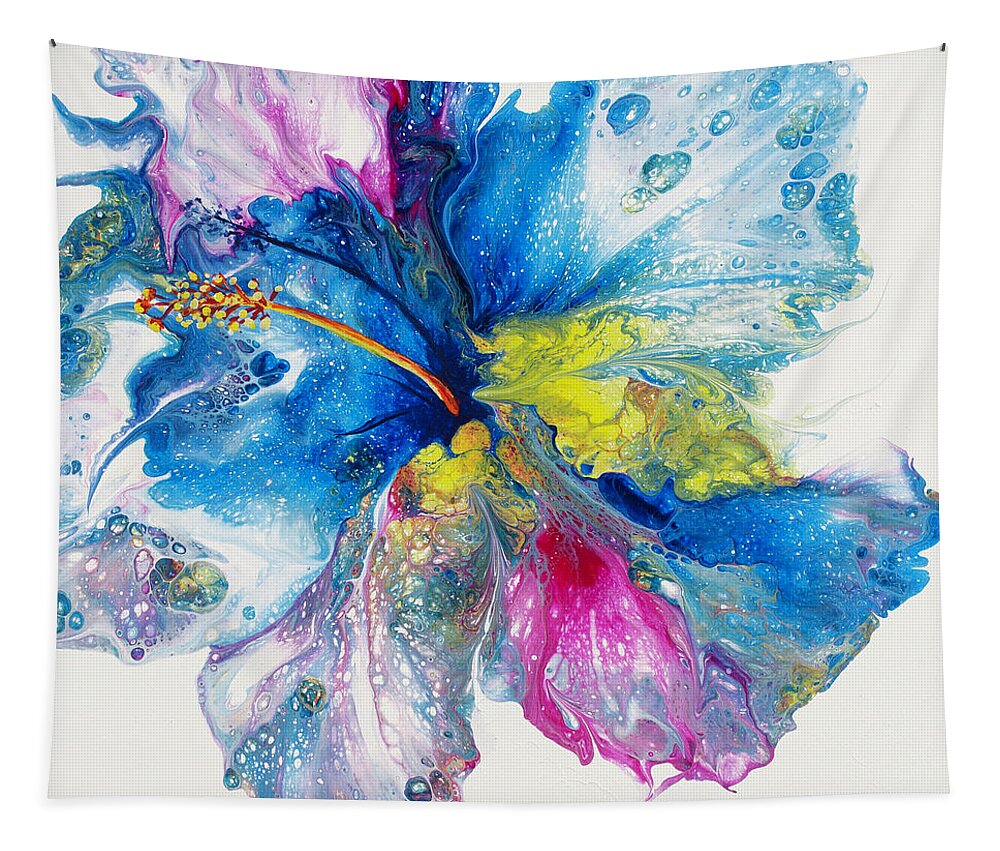 Flower Tapestry featuring the painting Pardise Blooms by Darice Machel McGuire